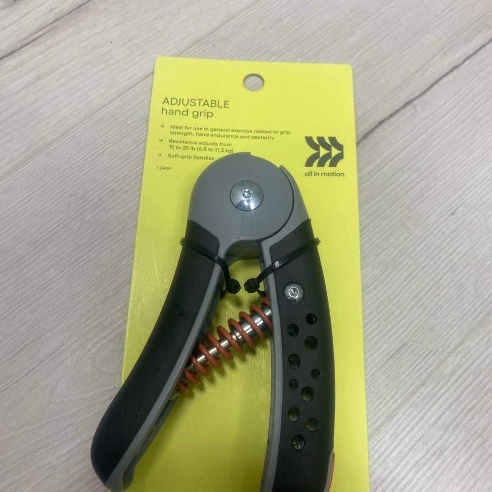 all in motion Adjustable Hand Grip - Black and Gray with Orange Spring